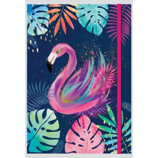 Picture of FANCY FLAMINGO NOTEBOOK A4 BLUE